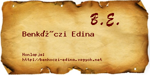 Benkóczi Edina névjegykártya